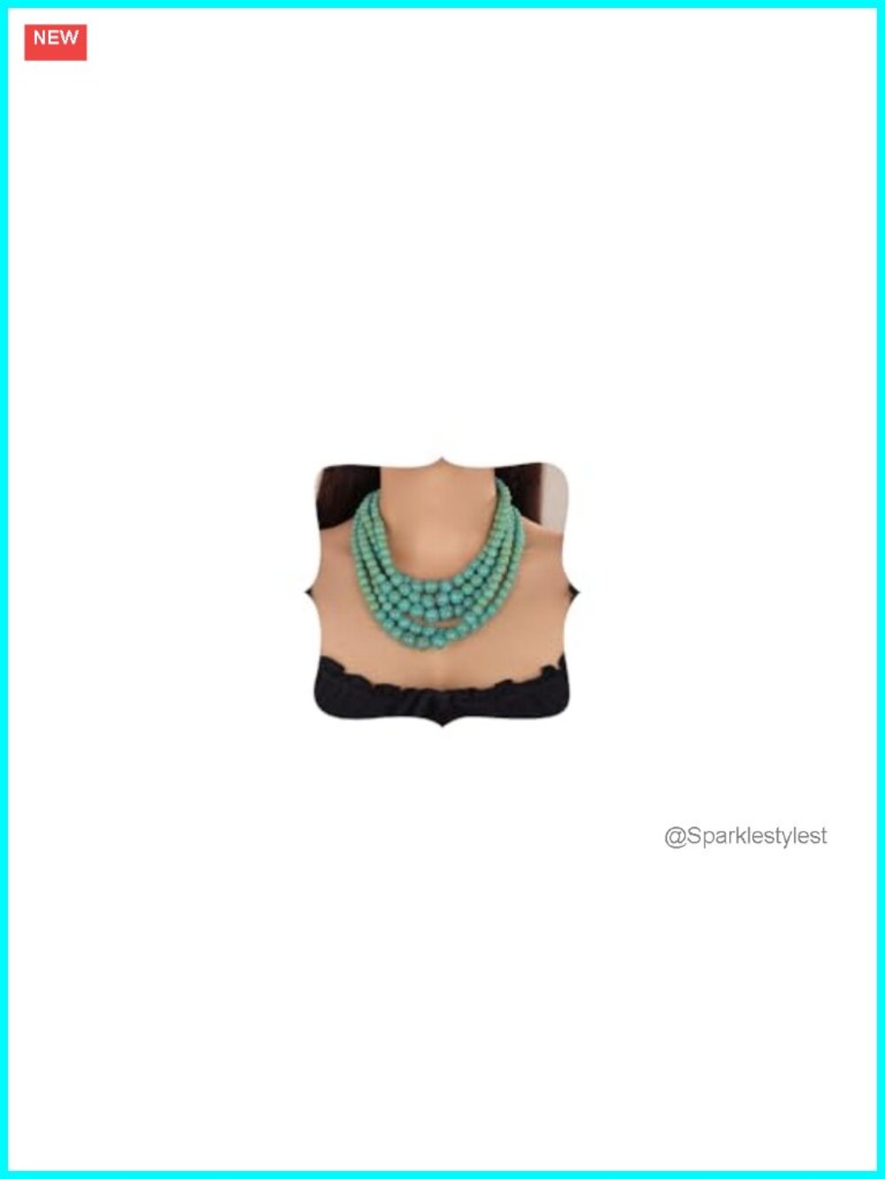 Bohemian 5 Layer Pearl Necklace Set with Pearl Earrings for Women